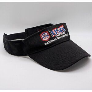 ASA Softball USA National Championship Visor Hat Black Adjustable Strap